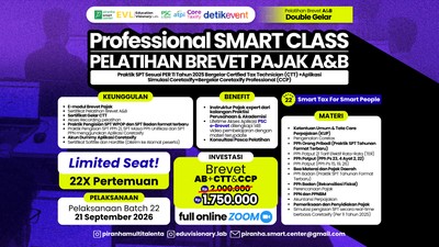Pelatihan Brevet Pajak AB + Sertifikasi CTT dan CCP – Smart Class Batch 22