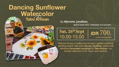 Dancing Sunflower Watercolor X Tabu Artisan