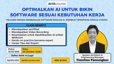 detikcourse : Optimalkan AI untuk Bikin Software Sesuai Kebutuhan Kerja