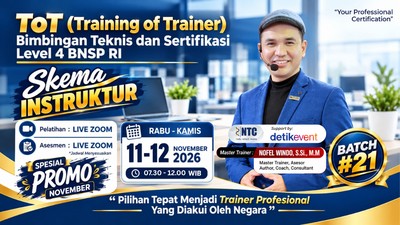Training of Trainer Bimbingan Teknis & Sertifikasi Instruktur Level 4 BNSP Batch #21