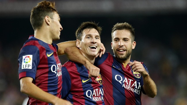 Munir el Haddadi menjadi pahlawan Barcelona lewat dua gol yang ia lesakkan untuk menyingkirkan Espanyol dari babak 16 besar Piala Raja.