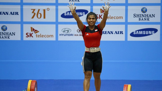 Cabang angkat besi telah menyumbangkan dua medali bagi Indonesia, yaitu Sri Wahyuningsih yang meraih perak sementara Eko Yuli Irawan mendapatkan perunggu.