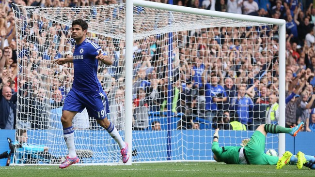 Chelsea benar-benar menguasai jalannya pertandingan babak pertama. Diego Costa membuka keunggulan Chelsea di Stamford Bridge pada menit ke-11.