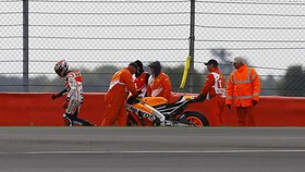 Diwarnai Banyak Kecelakaan, Marquez Kuasai FP III Aragon