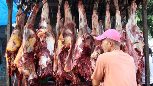 Menteri Koordinator bidang Kemaritiman dan Investasi Luhut Binsar Pandjaitan menargetkan harga daging turun di bawah Rp100 ribu per kg pada Maret 2024.