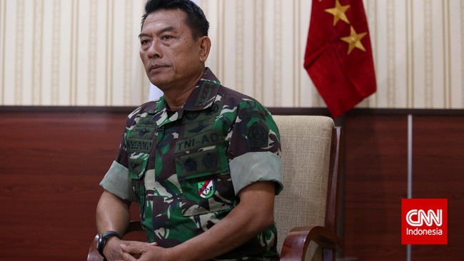 Panglima Tentara Nasional Indonesia Jenderal Moeldoko melaporkan kepada Presiden Joko Widodo (Jokowi) segala sesuatu yang ada di TNI.