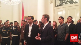 Zuckerberg dan Jokowi Blusukan ke Tanah Abang