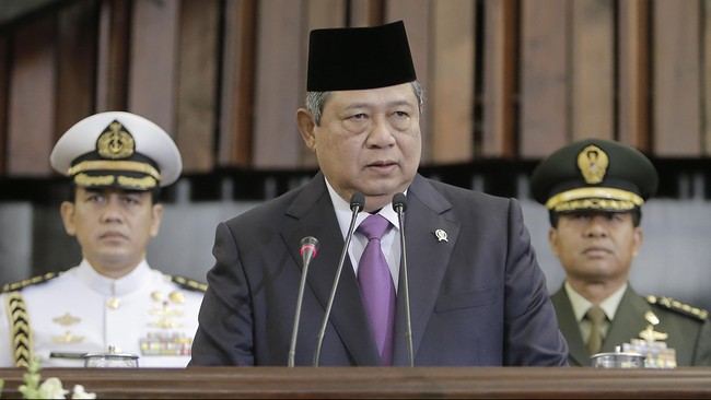 Beberapa jam sebelum masa jabatannya berakhir, Presiden SBY mengucapkan terima kasih melalui media sosial Twitter.