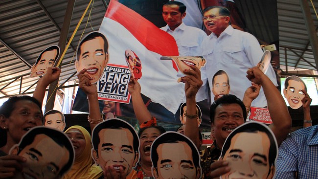 Relawan Joko Widodo berkumpul di acara Silaturahmi Nasional Jilid II sebagai bentuk wujud dukungan jelang Pilpres 2019.