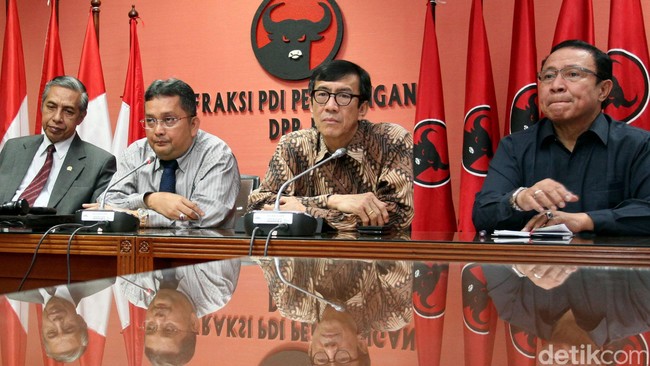 Nama Yasonna Laoly diajukan ke Jokowi oleh Ketua Umum PDIP Megawati Soekarnoputri sebagai&nbsp;Menteri Hukum dan HAM.