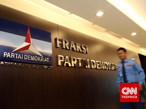 Logo Fraksi Partai Demokrat DPR RI, Jakarta. Jumat 31 Oktober 2014. CNN Indonesia/Adhi Wicaksono.