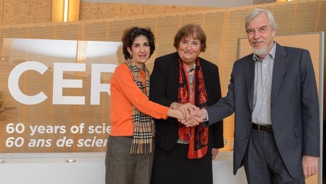 Fabiola Gianotti, fisikawan Italia yang memimpin proyek penemuan Higgs Boson atau Partikel Tuhan, diangkat menjadi direktur jenderal Badan Riset Nuklir Eropa.