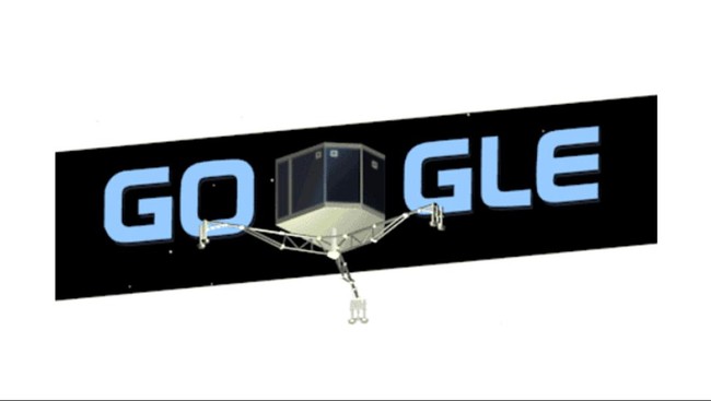 Google memberikan apresiasi dengan membuat doodle di mesin pencari google.com setelah pesawat Philae pertama kali dalam sejarah mendarat di komet.