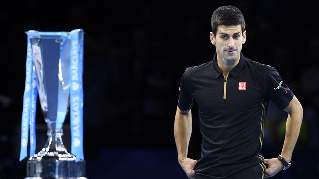 Menjadi Juara ATP World Tour 2014 dengan mudah lantara Roger Federer mundur dari laga, tak membuat Novak Djokovic bergembira merayakan kemenangannya tersebut.