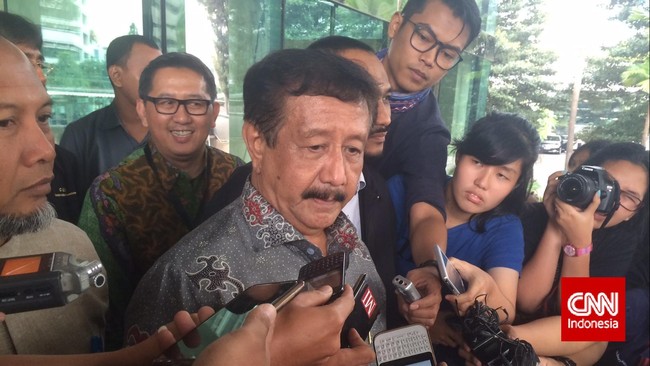 Kedatangan bekas Jaksa Agung Basrief Arief untuk membahas soal renstra periode 2015-2019.