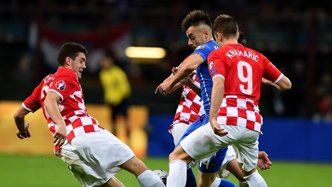 Foto-Foto Pilihan dari Laga Italia-Kroasia