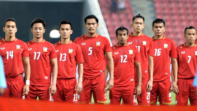 Pemain tim nasional Thailand mengakhiri persiapan ke Piala AFF 2014 dengan manis.