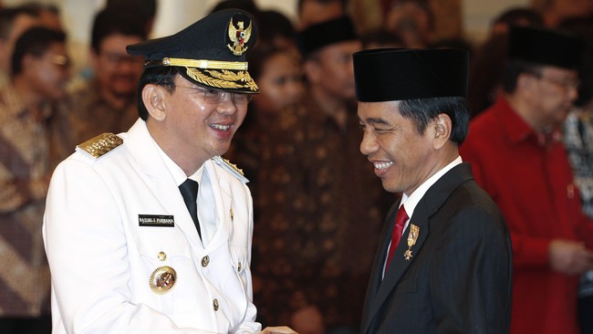 Ahok mengatakan, jika ada yang menyebut dirinya akan maju dalam Pilpres 2019, itu sama saja dengan mengadu domba dirinya dengan Jokowi.