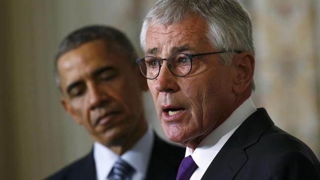 Menteri Pertahanan AS Chuck Hagel mengundurkan diri. Sumber media di AS mengatakan, Hagel tidak sejalan dengan kebijakan pertahanan Obama di Irak dan Suriah.