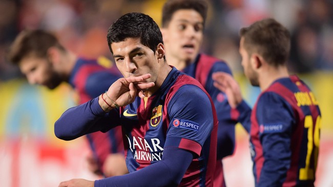 Dibutuhkan empat pertandingan di Camp Nou bagi Luis Suarez untuk bisa mencetak gol debut di stadion berkapasitas lebih dari 99 ribu tempat duduk tersebut.
