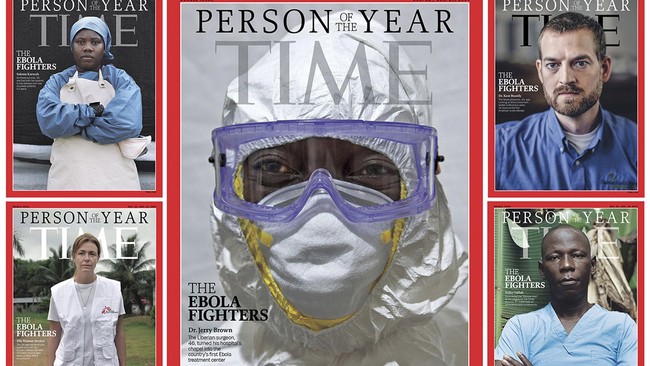 Tim penanganan Ebola yang terdiri dari dokter, suster dan supir ambulans dipilih karena gigih berupaya menghentikan epidemi penyakit di era globalisasi