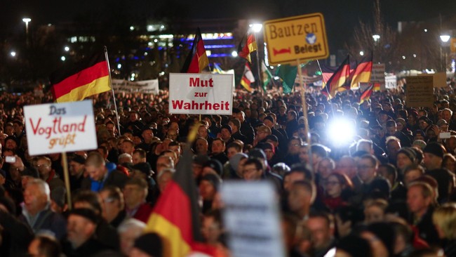 Unjuk rasa anti-Muslim di Jerman yang dimulai oleh sekelompok orang yang menamakan diri mereka PEGIDA, terus belanjut di Jerman dan kini menjadi rutinitas.