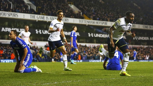 Tottenham Hotspurs berhasil mengandaskan tim tamu, Chelsea, di Stadion White Hart Lane, Jumat (2/1) dini hari WIB dengan skor besar, 5-3.