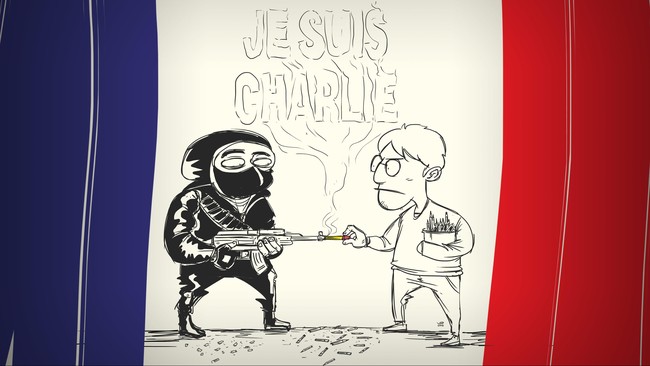 Sebagai wujud solidaritas dan simpati terhadap para korban penembakan Charlie Hebdo, kartunis dunia menggoreskan pena mereka untuk memprotes aksi ekstremisme.