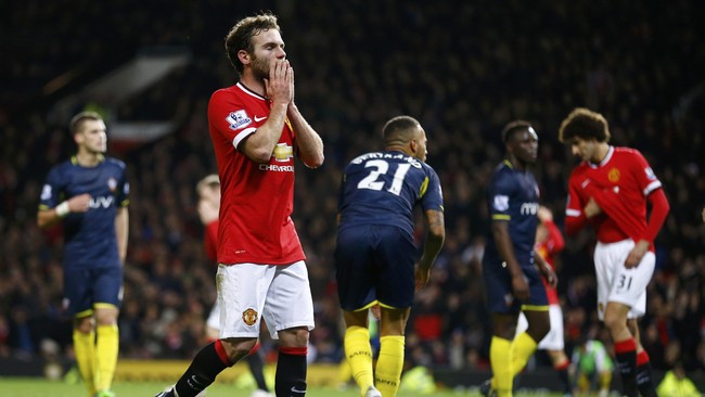 'Setan Merah' mengalami kekalahan pertama pada tahun ini dalam pertandingan melawan Southampton di Old Trafford.