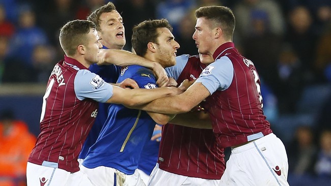 Keributan antar pemain di tengah pertandingan akan membuat Leicester dan Aston Villa dijatuhi hukuman oleh FA.