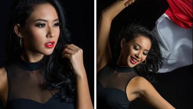 Kontestan Miss Universe 2014 kembali melakukan serangkaian pemotretan. Kali ini pemotretran dilakukan bersama bendera negaranya masing-masing.