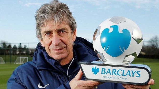 Pellegrini terpilih untuk yang ketiga kalinya selama 18 bulan ia berada di Liga Inggris. Keberhasilannya mengawal kemenangan klub menjadi alasannya.