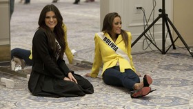 Mengintip Latihan 'Jalan Cantik' Kontestan Miss Universe 2014