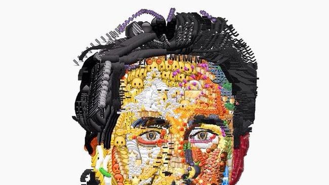 Emoji yang selama ini hanya digunakan saat bertukar pesan di ponsel dan media sosial, kini juga bisa menjadi karya seni. Rapper Yung Jake berhasil memainkannya.