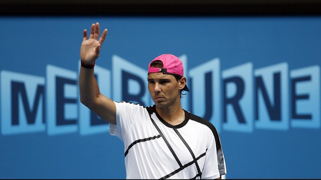 Setelah mengalami hasil buruk di turnamen Qatar Terbuka, Rafael Nadal mendapatkan kemenangan pertamanya sejak ia menjalani operasi usus buntu.
