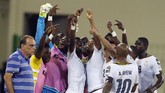 Potret Kerusuhan di Semifinal Piala Afrika Laga semifinal Piala Afrika antara tuan rumah Guinea Khatulistiwa dan Ghana harus dibubarkan enam menit sebelum waktunya karena terjadi kerusuhan.