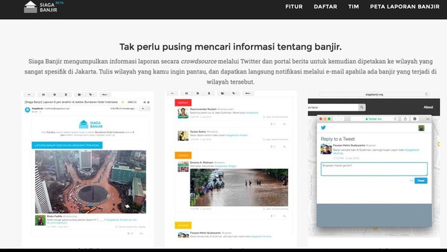 Supaya tak terjebak, terjadinya titik-titik banjir dan genangan air sebetulnya bisa dipantau melalui smartphone.