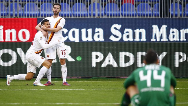 Setelah tak menang di empat pekan terakhir, AS Roma akhirnya kembali meraup tiga angka setelah sukses mengalahkan Cagliari 2-1.