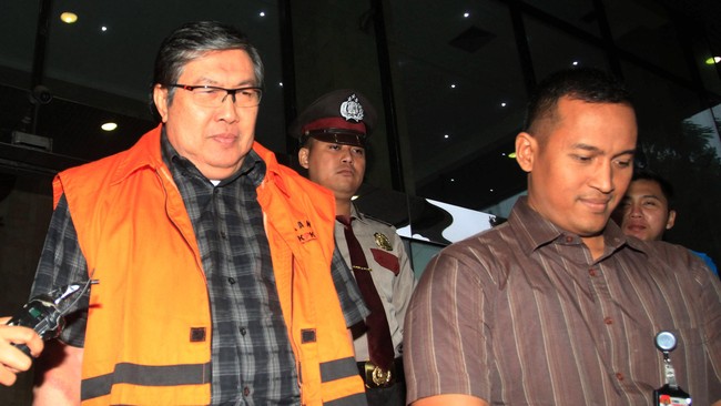 Kedua tersangka tersebut adalah Dirut PT BBJ Muhammad Bihar Sakti Wibowo dan pemegang saham PT BBJ Sherman Rana Khrisna. 