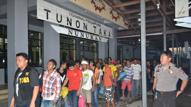 Data Kantor Imigrasi mencatat sebanyak 2.243 WNI direpatriasi dari wilayah Sabah, Malaysia.