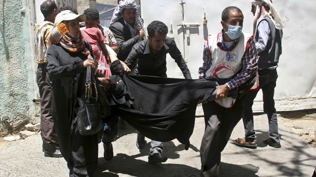 Sebanyak 149 orang termasuk warga sipil tewas dalam bentrokan antara loyalis pemerintah dan pemberontak Houthi di kota Hodeida, Yaman, dalam 24 jam belakangan.