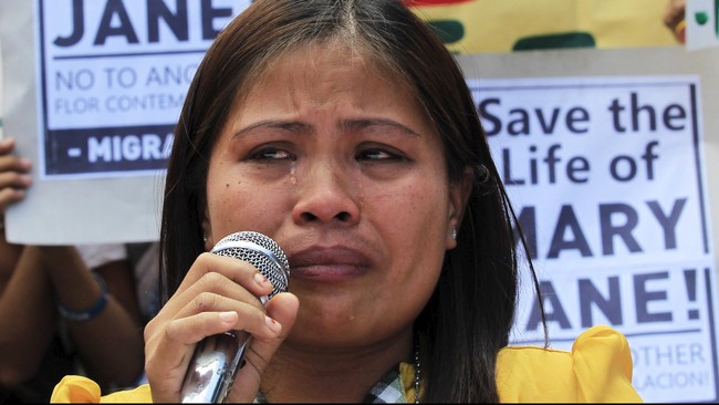 Terpidana mati narkoba asal Filipina Mary Jane Fiesta Veloso dipindahkan ke LP Nusakambangan, Jumat (24/4) ini.