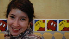 Novita Angie 'Mejeng' di Tengah Aparat Pengaman Aksi 22 Mei