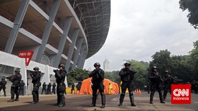TNI-Polri Gelar Apel Pengamanan KAA di Silang Monas