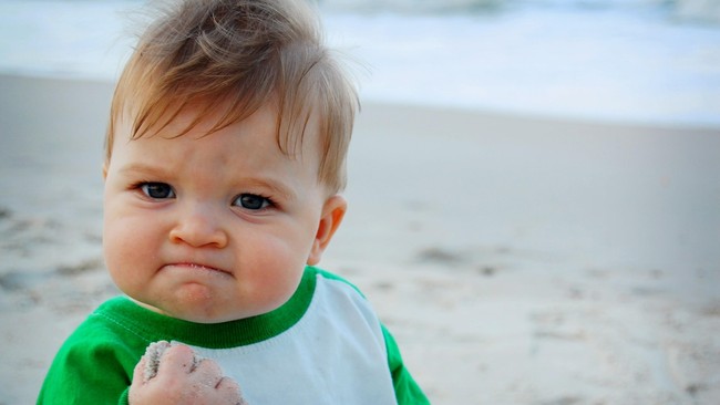 Meme Success Kid yang populer dari foto bocah bernama Sammy Griner.
