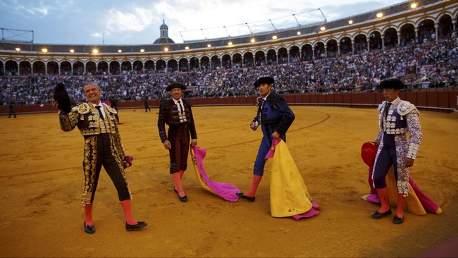 Potret Tempat Adu Banteng Paling Sakral di Spanyol