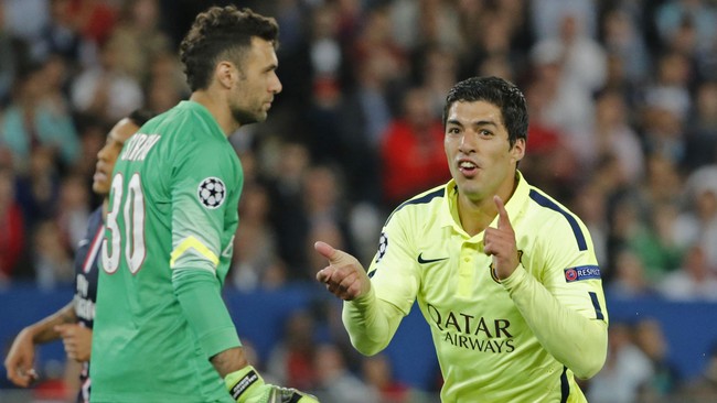 Suarez menjadi bintang kemenangan 3-1 Barcelona atas PSG pada leg pertama perempat final. Suarez menciptakan dua gol cantik di babak kedua ke gawang PSG.
