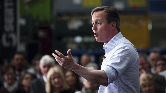 David Cameron akan kembali memimpin Inggris dalam lima tahun ke depan setelah Partai Konservatif menang dalam pemilu Kamis (7/5).