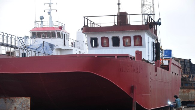 Komponen industri galangan kapal yang masih impor menyebabkan produksi kapal lebih sedikit dibandingkan permintaan kapal asal luar negeri.