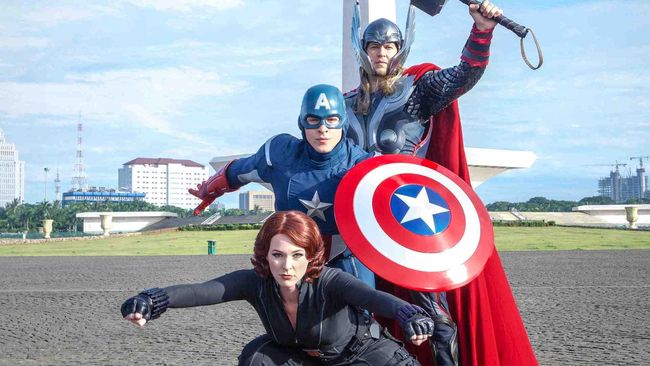 Indonesia kedatangan tamu istimewa: Captain America, Black Widow, dan Thor dari film Avengers: Age of Ultron.